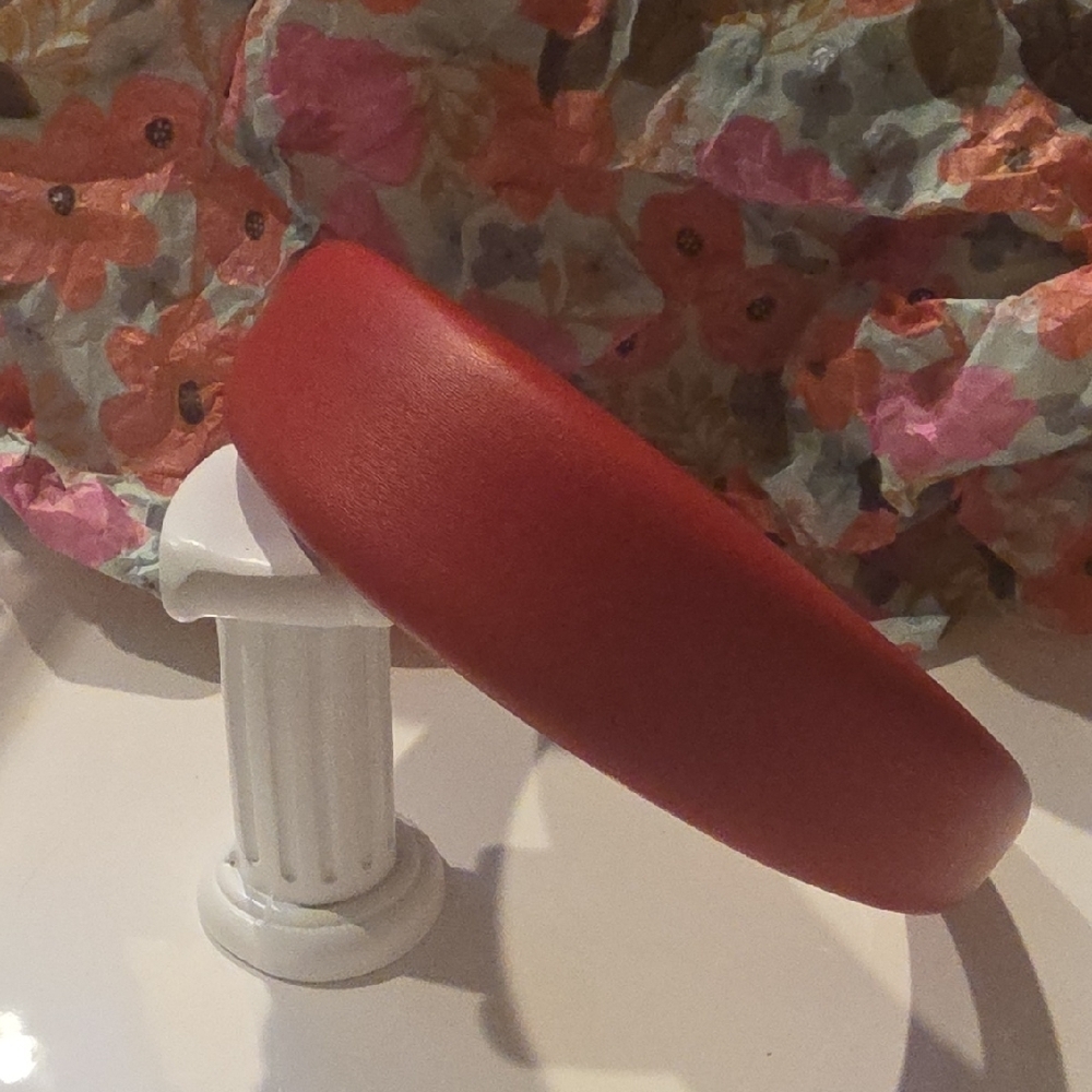 ZARA Leatherette Cushioned Statement Headband — Red NWOT